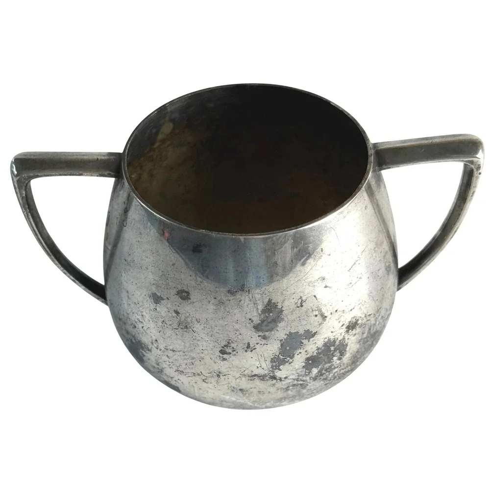 Empire Crafts Silverplate Sugar Bowl Double Handles Quadruple Plate Vintage